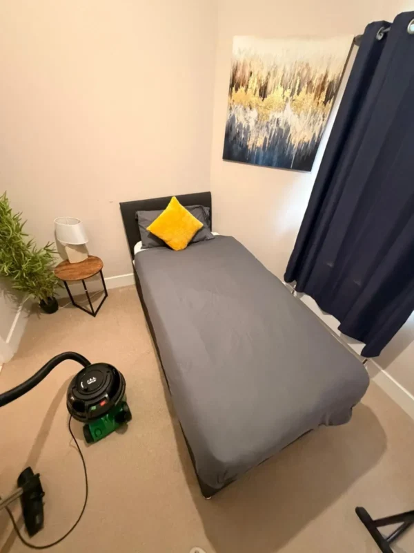 Bedroom deep clean in progress