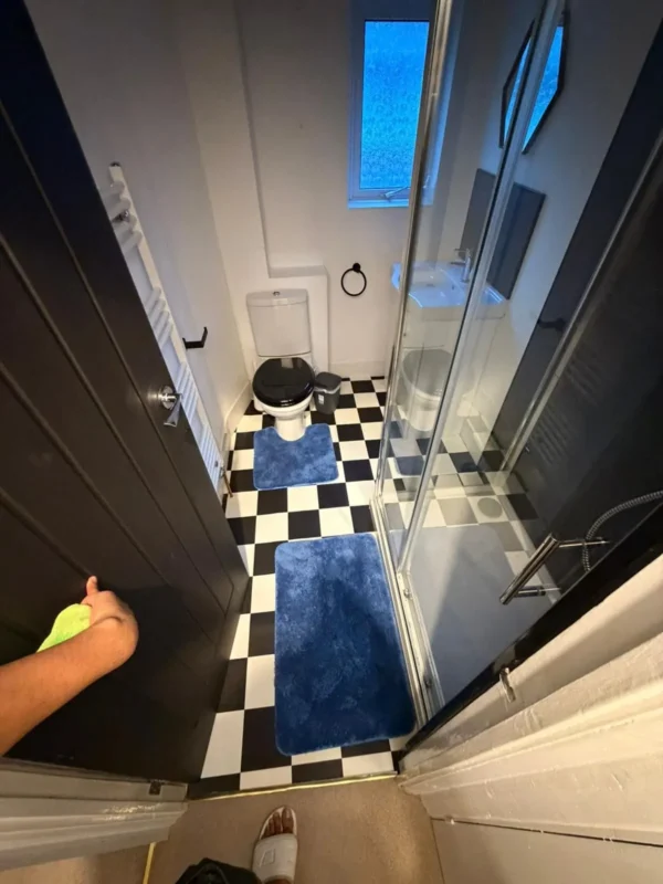 Bathroom floor & shower clean
