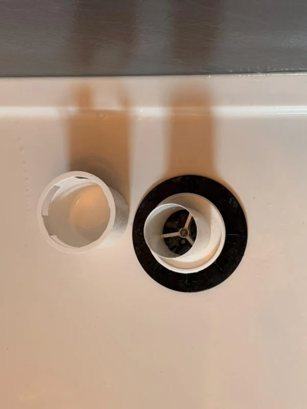 Bath plughole detail